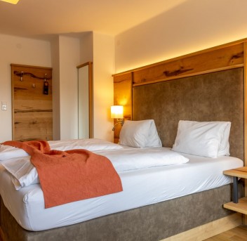 Schlafzimmer im Aparthotel Das Hochkönig