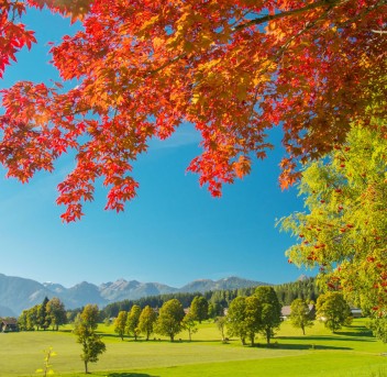 Ramsau an einem sonnigen Herbsttag